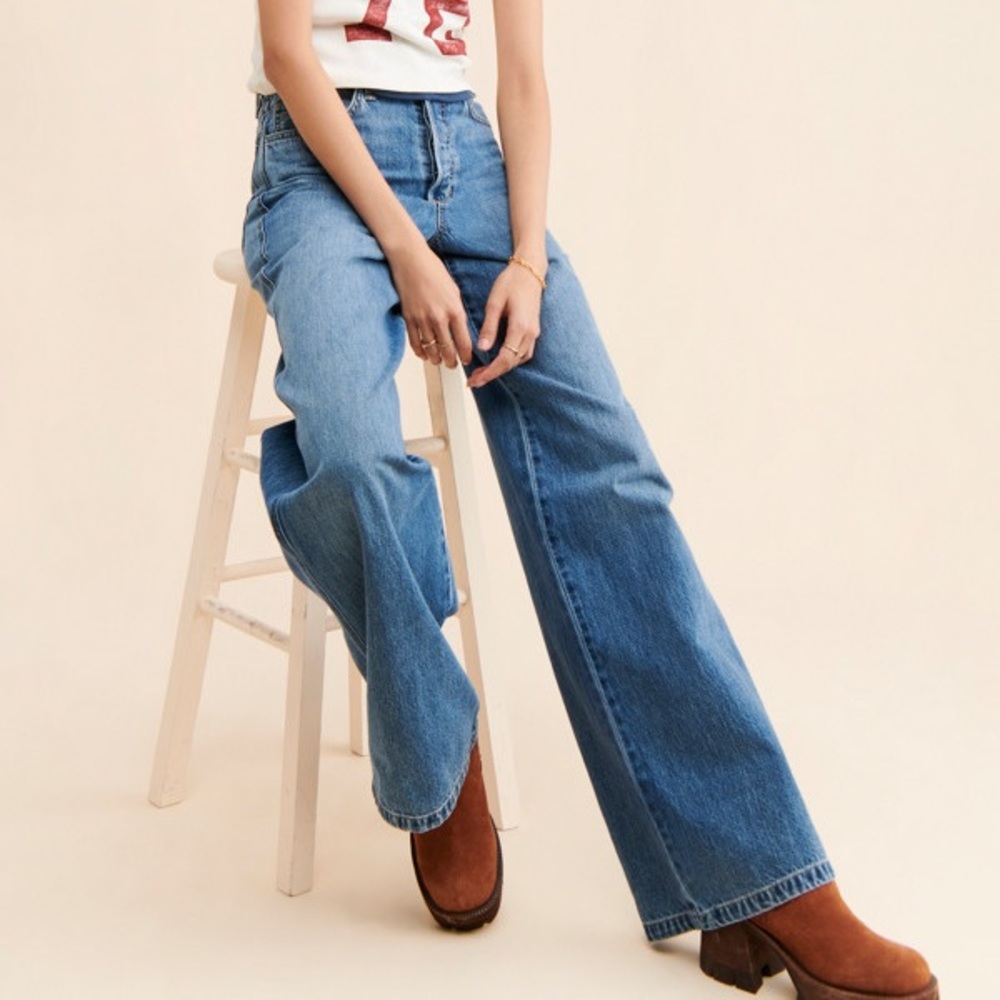 The Masha High-Rise Wide-Leg Jeans Long Beach wash